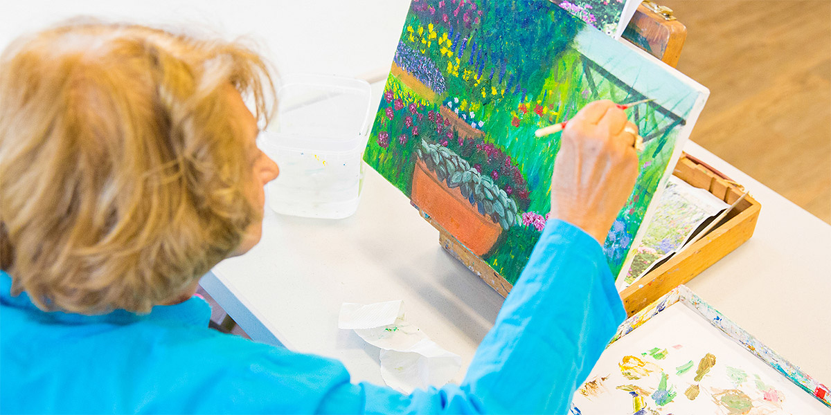 Care worker with elderly patient